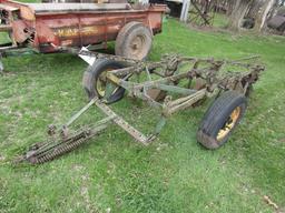 142. JOHN DEERE 55 ABH 3 X 16 INCH HYD. LIFT PLOW, COULTERS