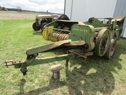 150. JOHN DEERE MODEL 24T SQUARE BALER WITH CHUTE, EJECTOR SHAFT