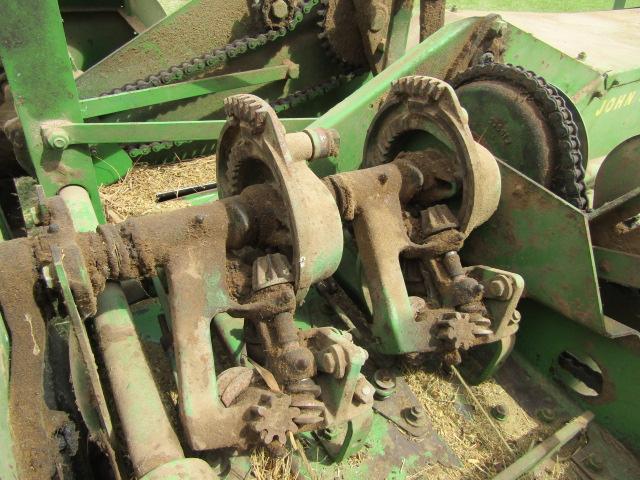 150. JOHN DEERE MODEL 24T SQUARE BALER WITH CHUTE, EJECTOR SHAFT