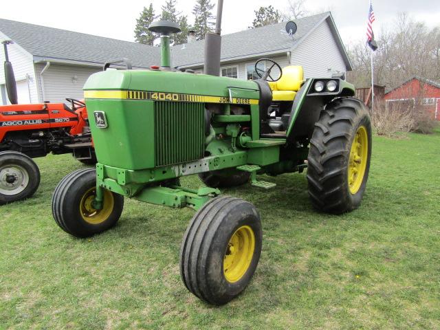 151. UNIQUE 1980 JOHN DEERE MODEL 4040 DIESEL TRACTOR, OPEN STATION, POWER