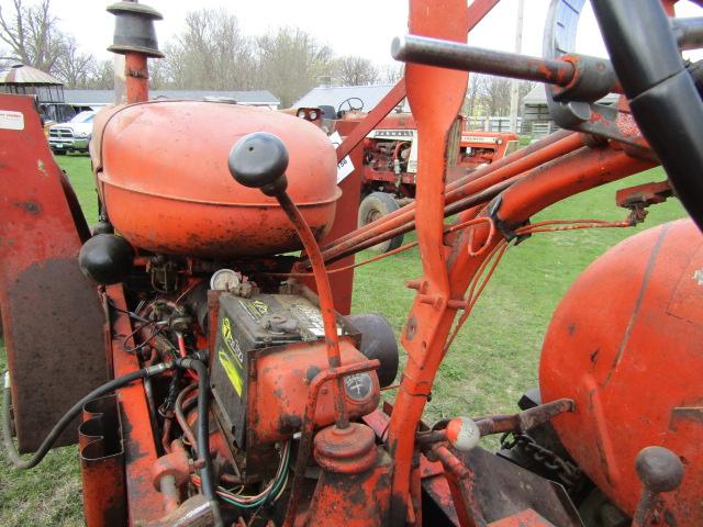 156. ALLIS CHALMERS MODEL WD45 GAS TRACTOR, NARROW FRONT, 2 POINT HITCH, 54