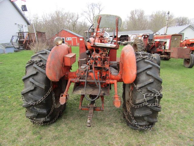 156. ALLIS CHALMERS MODEL WD45 GAS TRACTOR, NARROW FRONT, 2 POINT HITCH, 54