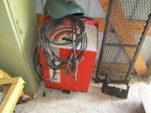 161. 20TH CENTURY 295 AMP STICK WELDER WITH LEADS & HELMET