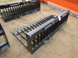 1006. 435-1204. UNUSED 71 INCH SKID LOADER SKELETON STYLE ROCK BUCKET, TAX