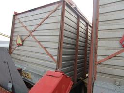 974. 428-1118. MEYERS MODEL 3516 – 16 FT. FORAGE BOX ON H&S TANDEM AXLE WAGON, EXT. POLE,