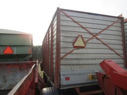 974. 428-1118. MEYERS MODEL 3516 – 16 FT. FORAGE BOX ON H&S TANDEM AXLE WAGON, EXT. POLE,
