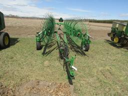 1331. NICE FRONTIER MODEL WR2012E 12 WHEEL V RAKE ON HYDRAULIC CART, ONE OW