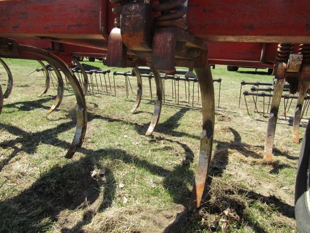 1374. IH Model 55 16 Shank Pull Type Chisel Plow with Morris 3 Bar Harrow