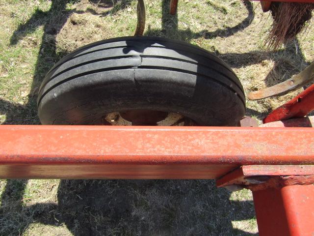 1374. IH Model 55 16 Shank Pull Type Chisel Plow with Morris 3 Bar Harrow
