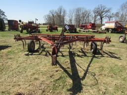 1374. IH Model 55 16 Shank Pull Type Chisel Plow with Morris 3 Bar Harrow