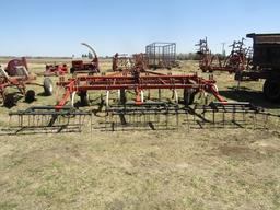 1374. IH Model 55 16 Shank Pull Type Chisel Plow with Morris 3 Bar Harrow