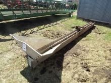 1365. 6” x 16’ Aluminum Feed Conveyor, Single Paddle Chain