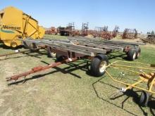 1387. Steel Stringer 24 FT. Bale Trailer with wooden cross Beams on MN 13 T
