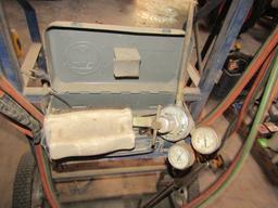 1512. ACETYLENE TORCH CART WITH TIPS AND 20# LP TANK