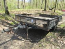 1429. 87” X 10.5 FT. TANDEM AXLE UTILITY TRAILER, BALL HITCH, SPARE TIRE AN