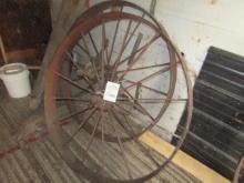 1451/ (3) 48” STEEL WHEELS, ONE MONEY FOR THE LOT