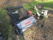 1464. PRECISION 38 INCH POWER DUMP LAWN SWEEPER
