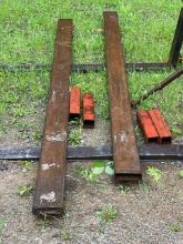 1471-A. SET OF HOMEMADE PALLET FORK EXTENSIONS, APPROX. 7’