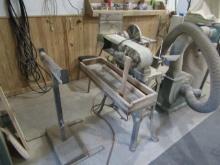 1525. WALKER / TRUNER BELT AND SURFACE SANDER ON ROLLING STAND