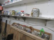 1528. WALL OF MISC. SCREWS AND MISC. ITEMS