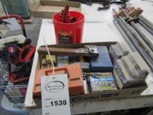 1538. ROUTER BITS, STAPLE GUN, MISC. SCREWS, HYD. JACK