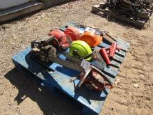 1547. CHAIN SAWS, HELMETS, WEDGES, MISC. CHAINS, SAWS HAVE NOT BEEN STARTED