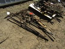 1549. MISC. TOOLS, BARS, DUMP RAKE TEETH AND MISC.