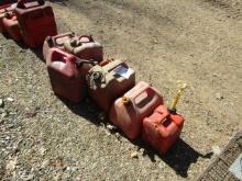 1554. (7) POLY FUEL CANS, ONE MONEY FOR THE LOT