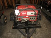 1569. HONDA EB 5000 GENERATOR WITH GAS ENGINE ON NICE TRAILER, TRAILER IS T