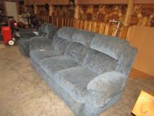 1573. RECLINING SOFA AND (3) MATCHING CHAIRS