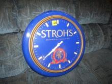 1632. STROHS BEER ELECTRIC CLOCK