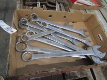 1653. LARGE SET OF BOX AND OPEN END WRENCHES UP TO 2”