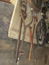1672. SPLITTING MAUL, PIPE WRENCHES, HAMMERS, ICE TONGS