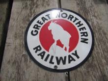 1687. 9” REPRODUCTION GREAN NORTHERN RR SIGN