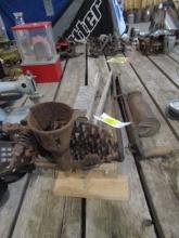 1719. HAND CORN SHELLER AND 2 HAND CORN PLANTERS