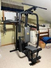 1749. WEIDER WEIGHT BENCH AND ACCESSORIES