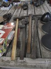 1750. MAUL, PICK AX, DOUBLE BIT AX, HATCHET, PIPE WRENCH