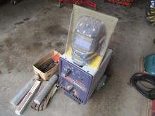 1829. HOBART STICK-MASTER 235 AMP AC-DC WELDER WITH SELF DARKENING HELMET A
