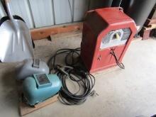 1830. LINCOLN 225 AMP AC STICK WELDER AND HELMETS