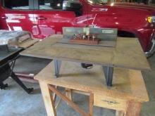 1842. CRAFTSMAN ROUTER WITH EXTRA BITS ON STAND