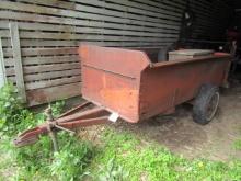 1856. 46 “ X 9.5’ STEEL WOOD HAULER TWO WHEEL TRAILER MADE FROM SPREADER
