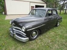 1866. NICE 1950 PLYMOUTH DELUXE 4 DOOR HARD TOP, P-20 6 CYLINDER FLAT HEAD