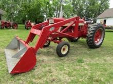 1867. SHARP 1959 FARMALL 560 GAS TRACTOR, WIDE FRONT, GOOD ARMSTRONG 15.5 X