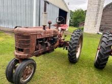 1878. 1944 FARMALL H TRACTOR, LIVE HYDRAULICS, 12 VOLT SYSTEM, 12.4 X 38 TI