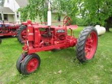 1881. 1935 FARMALL F-12 ON RUBBER, HAND CRANK, BELT PULLEY, NEW FRONT TIRES
