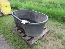1607. POLY APPROX. 100 GALLON STOCK TANK