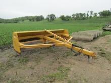 1640. NICE MFS MODEL 3612 12 FT. PULL TYPE BOX SCRAPER, HYDRAULIC ANGLE