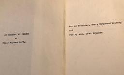 McQueen Manuscript My Husband My Friend - The original manuscript was written by Neile MCQueen as a