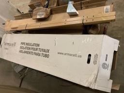 Pallet of mixed merchandise, to include but not limited to: String lights, pipe insulation, car air