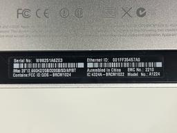 Loc: 12.2. Apple iMac 20" All in One Model: A1224 Serial: W88251A6ZE3. This lot is located at: 200 M